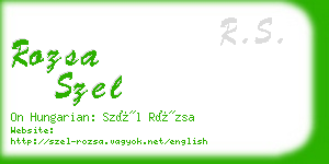 rozsa szel business card